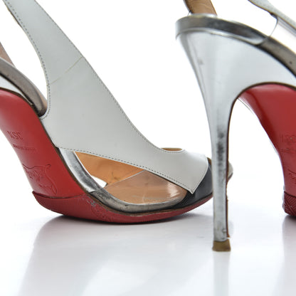 Christian Louboutin Patent Suede Calfskin Air Chance 100 Pumps 35.5 White 13 of 13