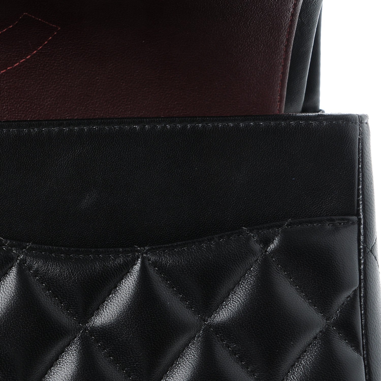 Chanel Lambskin Quilted Jumbo Double Flap Black 9 of 10