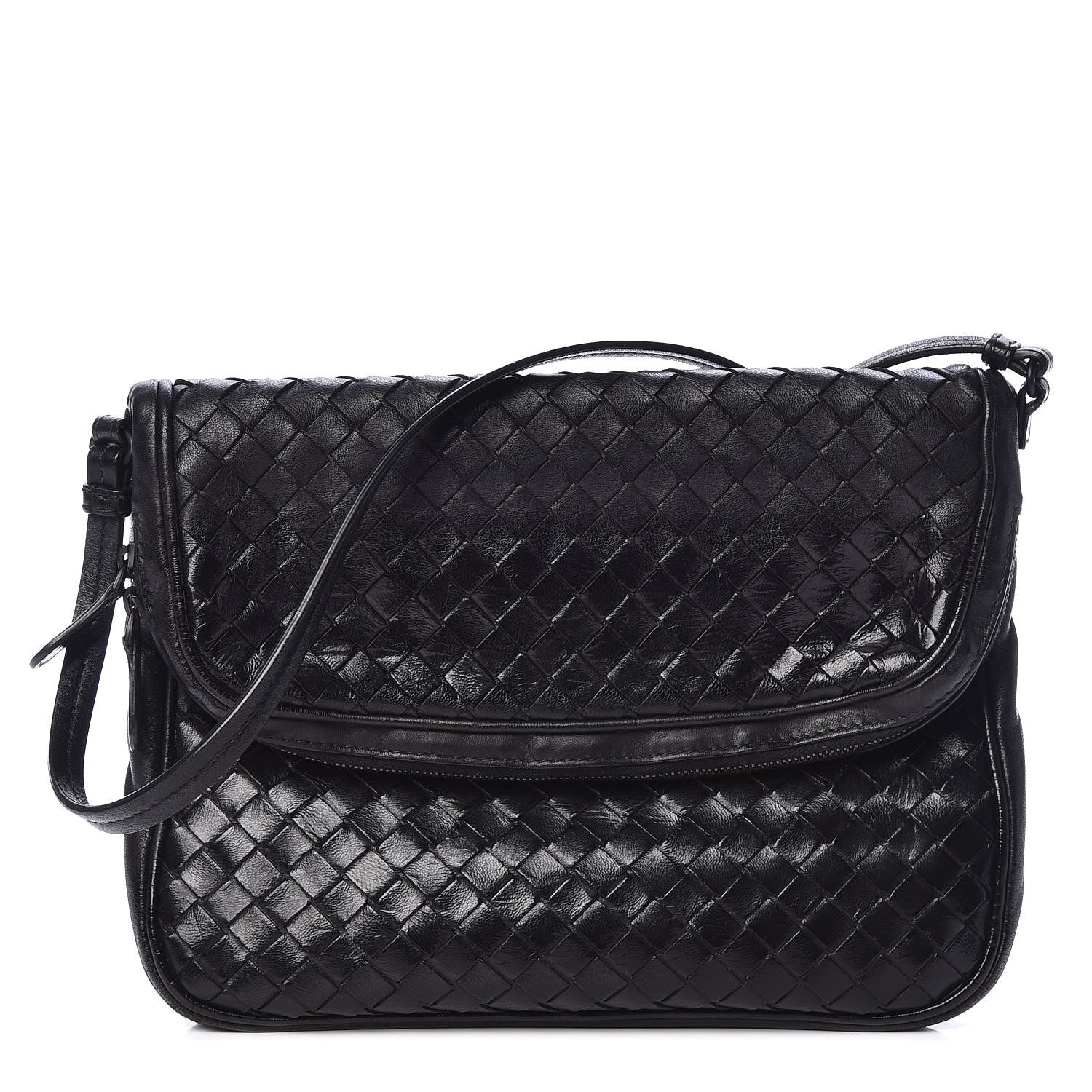 Bottega Veneta Nappa Intrecciato Crossbody Bag Black 1 of 10