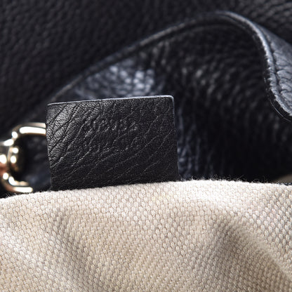 Gucci Pebbled Calfskin Medium Soho Chain Shoulder Bag Black 7 of 11