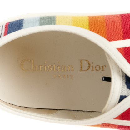 Christian Dior Canvas Rainbow Embroidered Womens Walk'N'Dior Low Top Sneakers 40 Multicolor 7 of 11