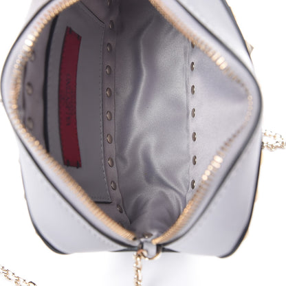 Valentino Garavani Calfskin Rockstud Camera Chain Crossbody Bag Pastel Grey 5 of 7
