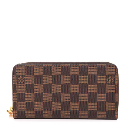 Louis Vuitton Damier Ebene Zippy Wallet Rose Ballerine 1 of 10