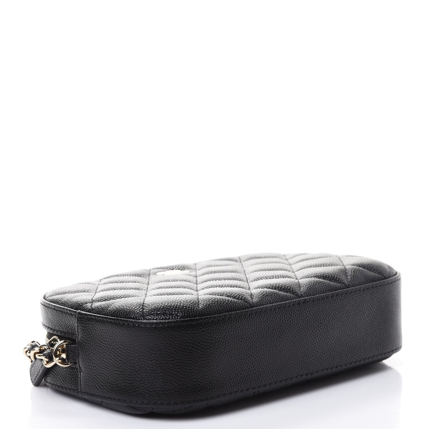 Caviar Quilted Vanity With Chain Black