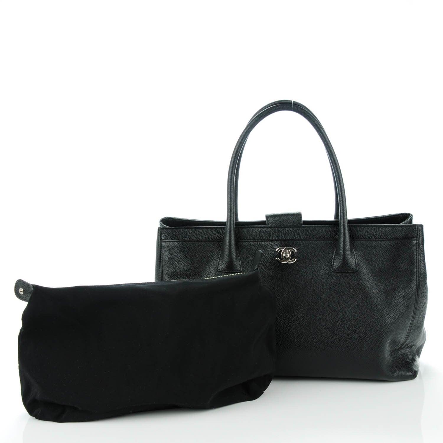 Chanel Calfskin Cerf Executive Shopper Tote Black 5 of 8