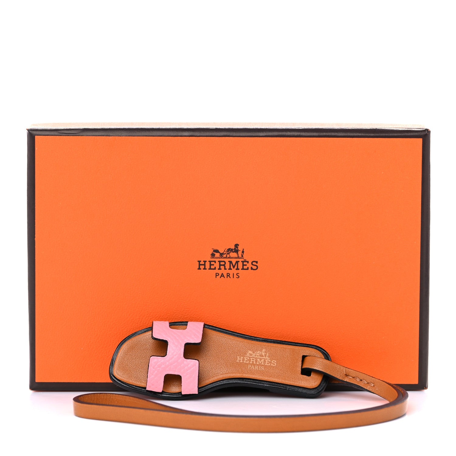Hermes Epsom Butler Calfskin Hunter Oran Nano Bag Charm Rose Confetti Sable 5 of 5