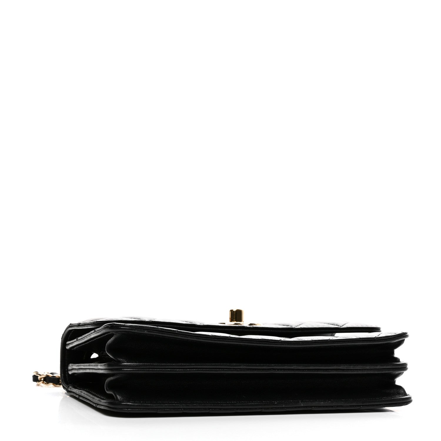Chanel Lambskin Quilted Trendy CC Dual Handle Clutch With Chain Black 4 of 13