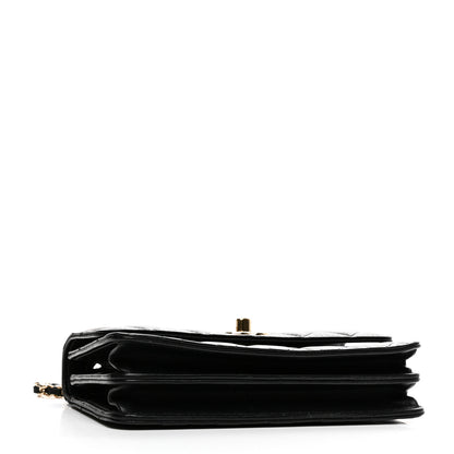 Chanel Lambskin Quilted Trendy CC Dual Handle Clutch With Chain Black 4 of 13