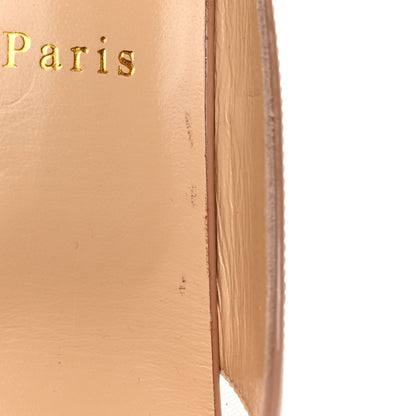 Christian Louboutin Patent Rete Olive 85 Pumps 40.5 Nude 8 of 9