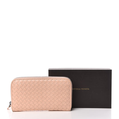 Bottega Veneta Nappa Intrecciato Zip Around Wallet Flamingo 20 of 20