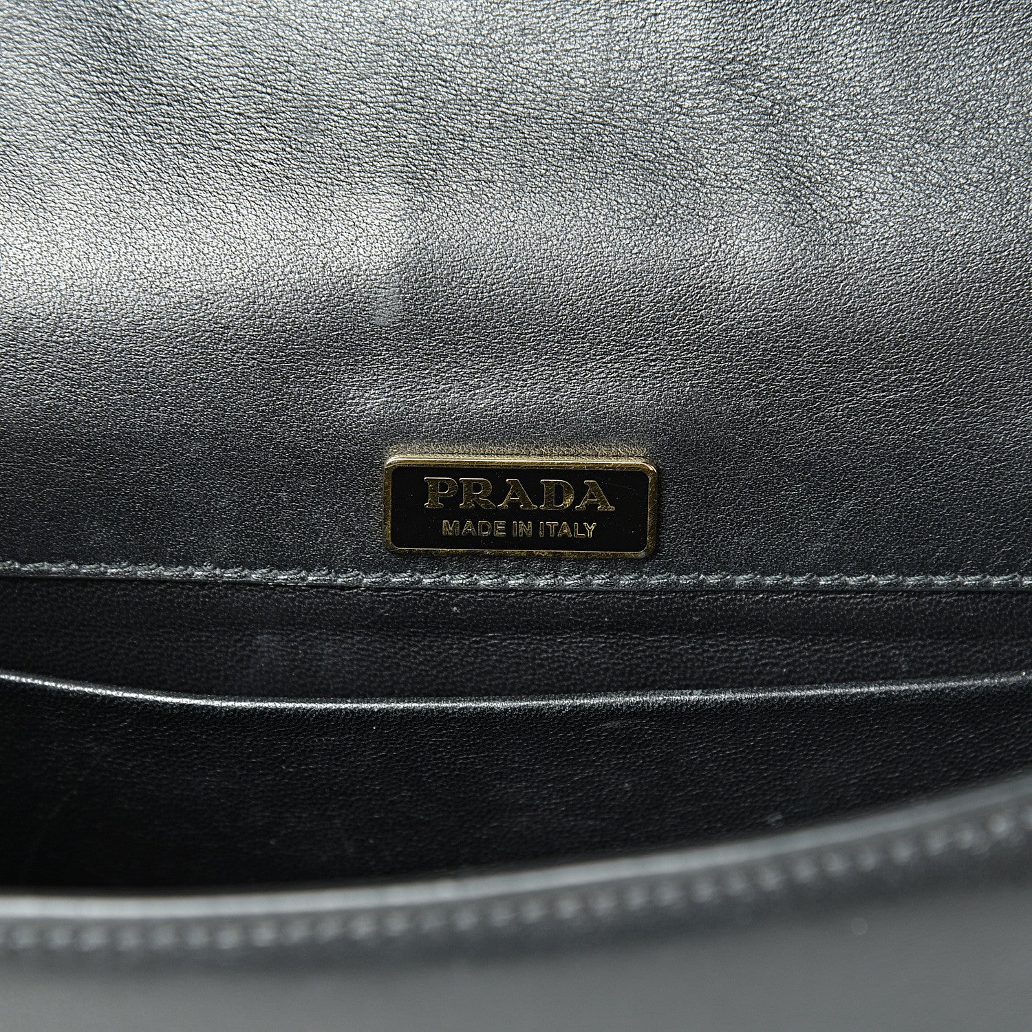 Prada City Calf Pionniere Saddle Bag Black 5 of 13