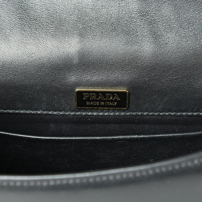 Prada City Calf Pionniere Saddle Bag Black 5 of 13