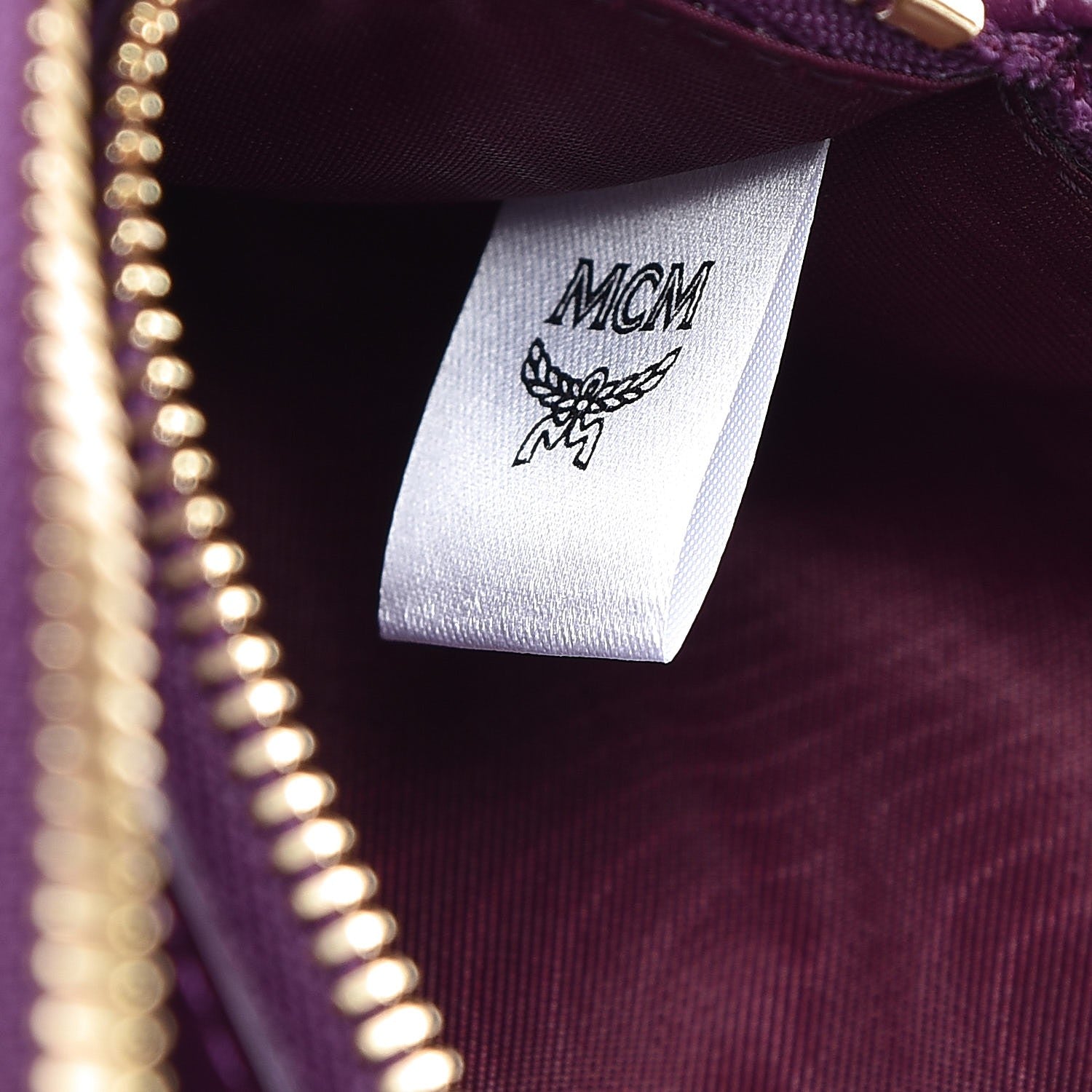 MCM Calfskin Fontanellas Park Avenue Milla Zip Around Wallet Purple 8 of 10