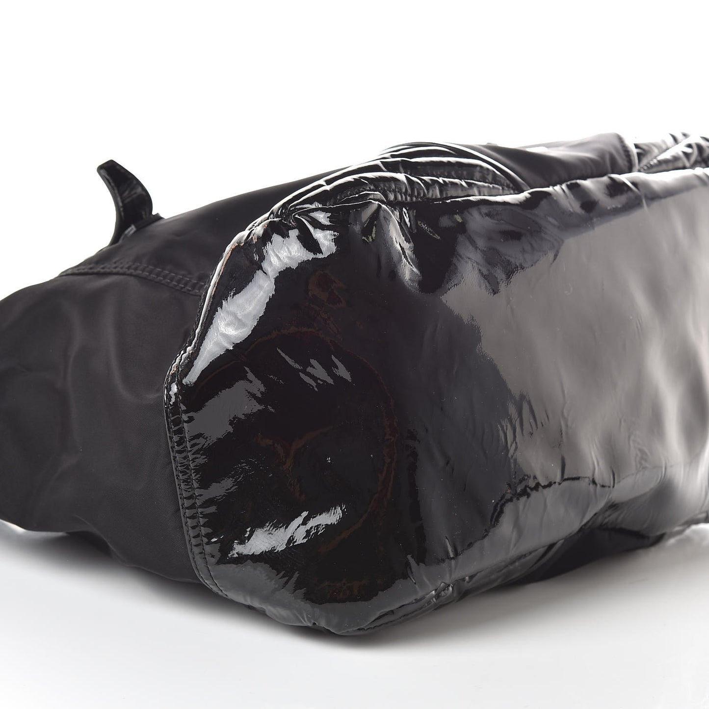 Nylon Patent Tote Black