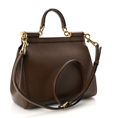 Dolce & Gabbana Dauphine Medium Miss Sicily Satchel Brown 3 of 9