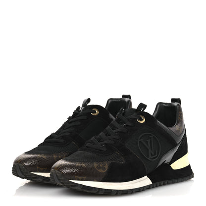 Louis Vuitton Suede Monogram Run Away Sneakers 38.5 Black 8 of 32