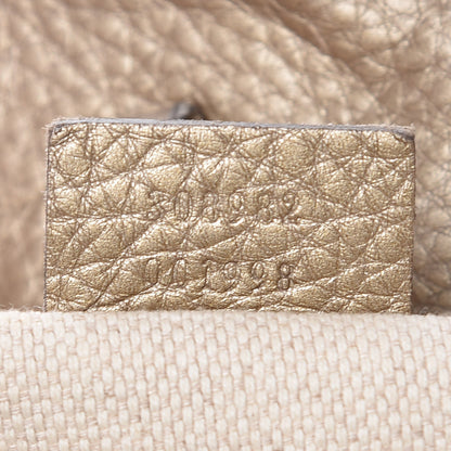 Gucci Metallic Pebbled Calfskin Medium Soho Chain Shoulder Bag Golden Beige 11 of 19