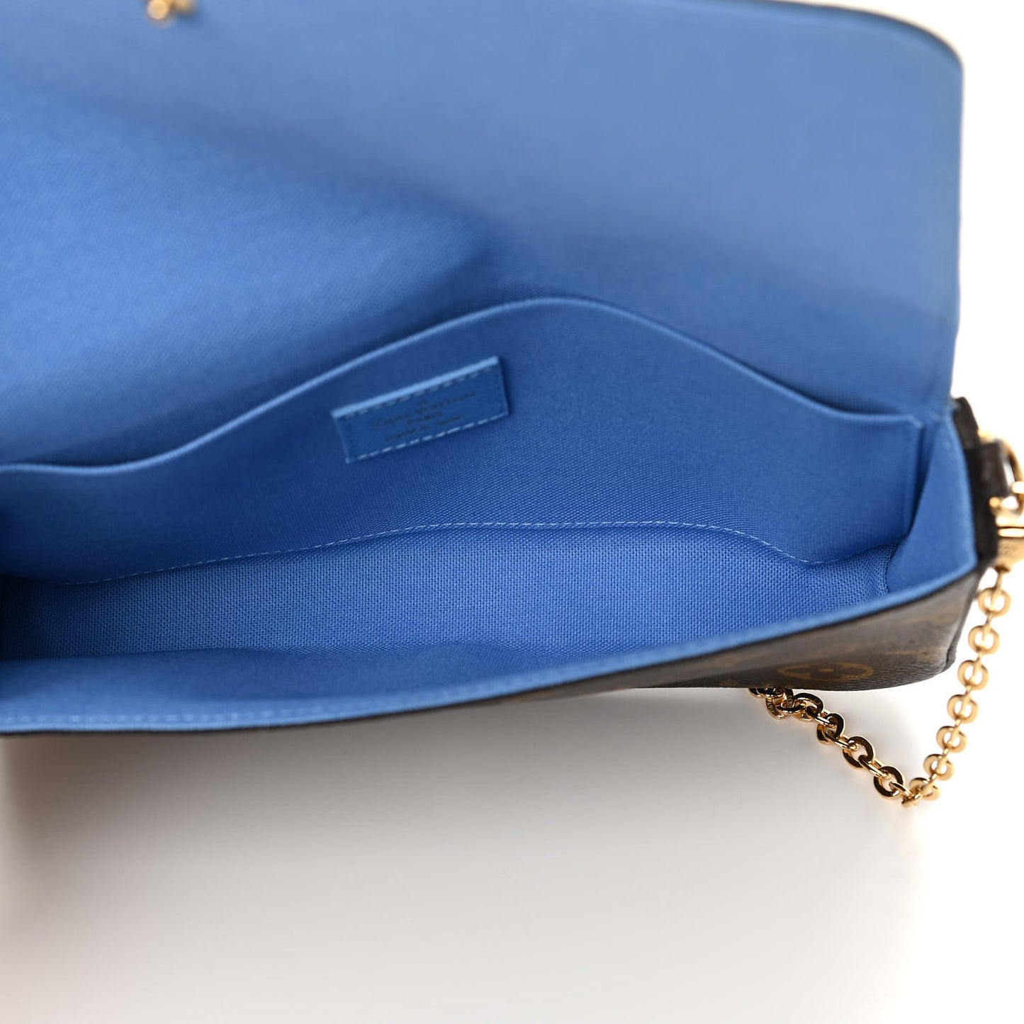Monogram 2021 Christmas Animation China Wall Pochette Felicie Chain Wallet Myosotis Blue