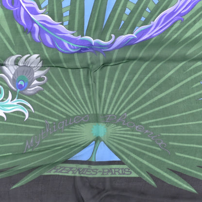 Hermes Silk Mousseline Mythiques Phoenix Shawl 140 2 of 3