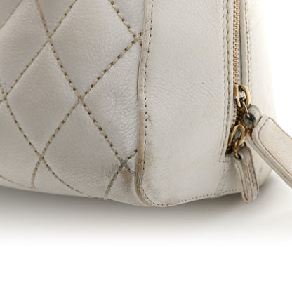 Chanel Calfskin Wild Stitch Top Handle Bag White 17 of 27