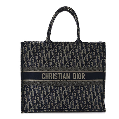Christian Dior Oblique Large Book Tote Blue Multicolor 1 of 10