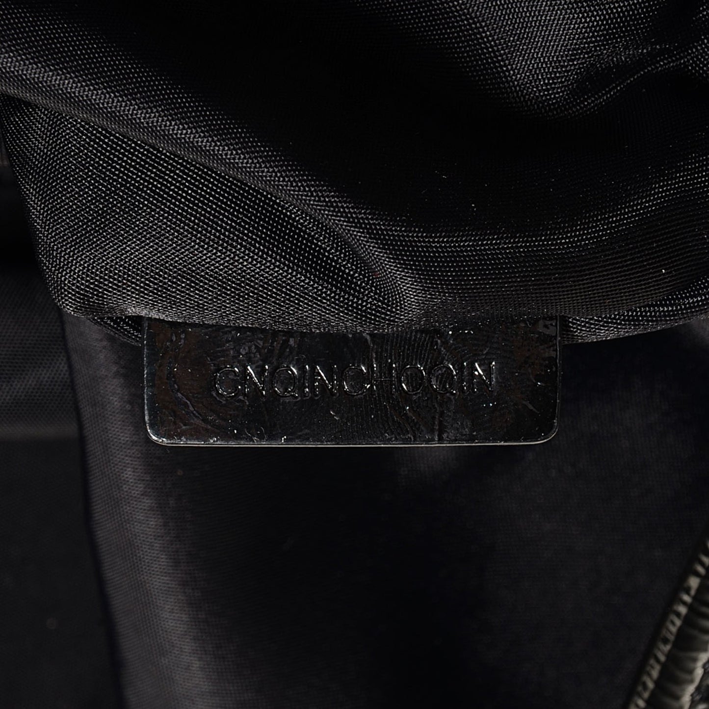 Nylon Beat Check Diaper Bag Black