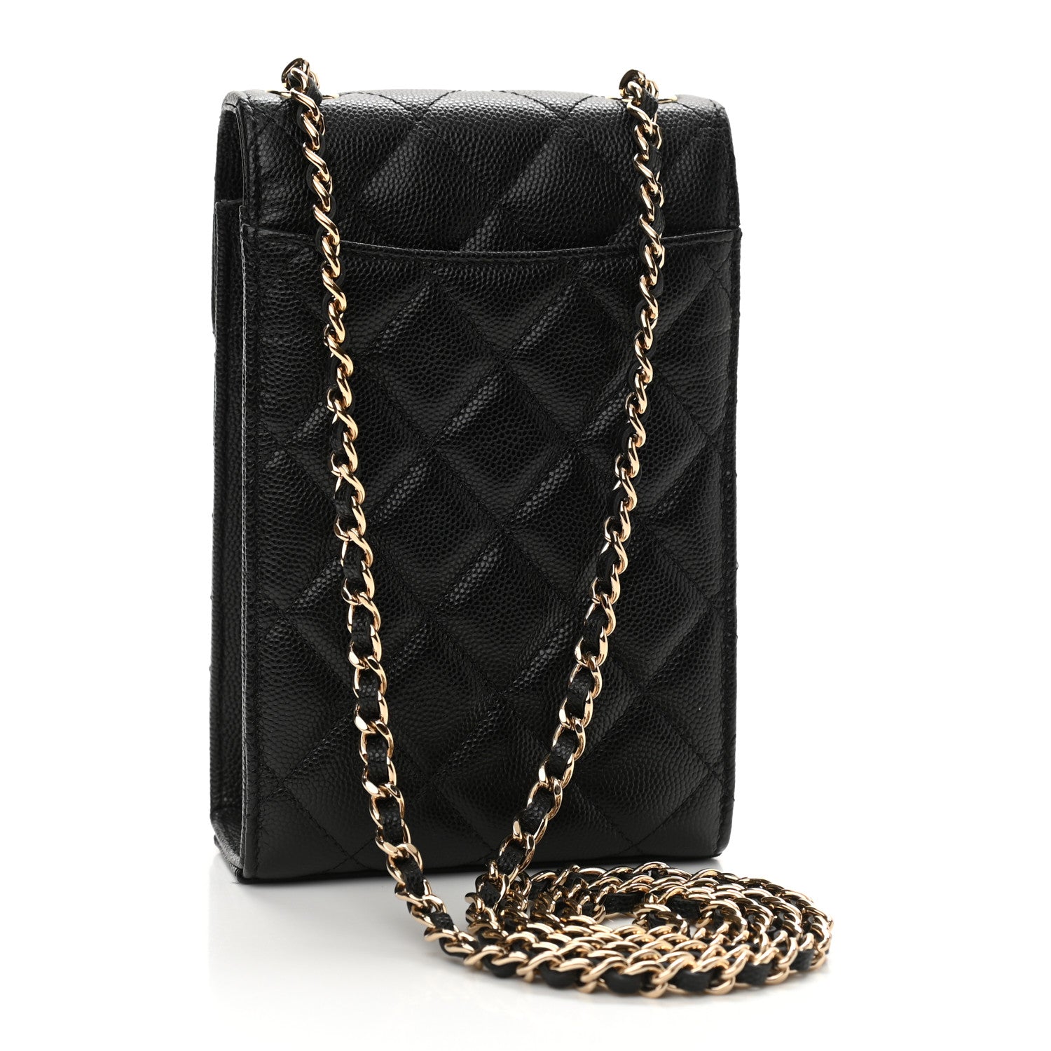 Chanel Caviar Quilted Classic Phone Holder Black 3 of 12