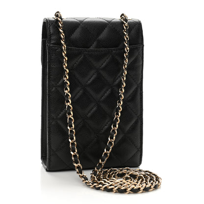 Chanel Caviar Quilted Classic Phone Holder Black 3 of 12