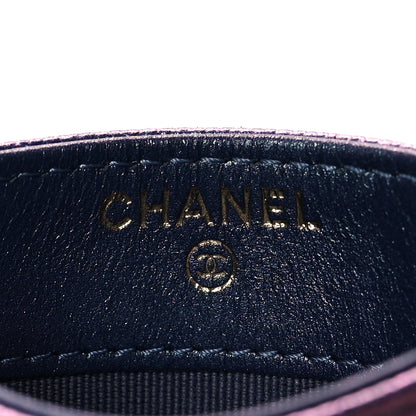 Chanel Iridescent Caviar Quilted Card Holder Dark Blue 6 of 9