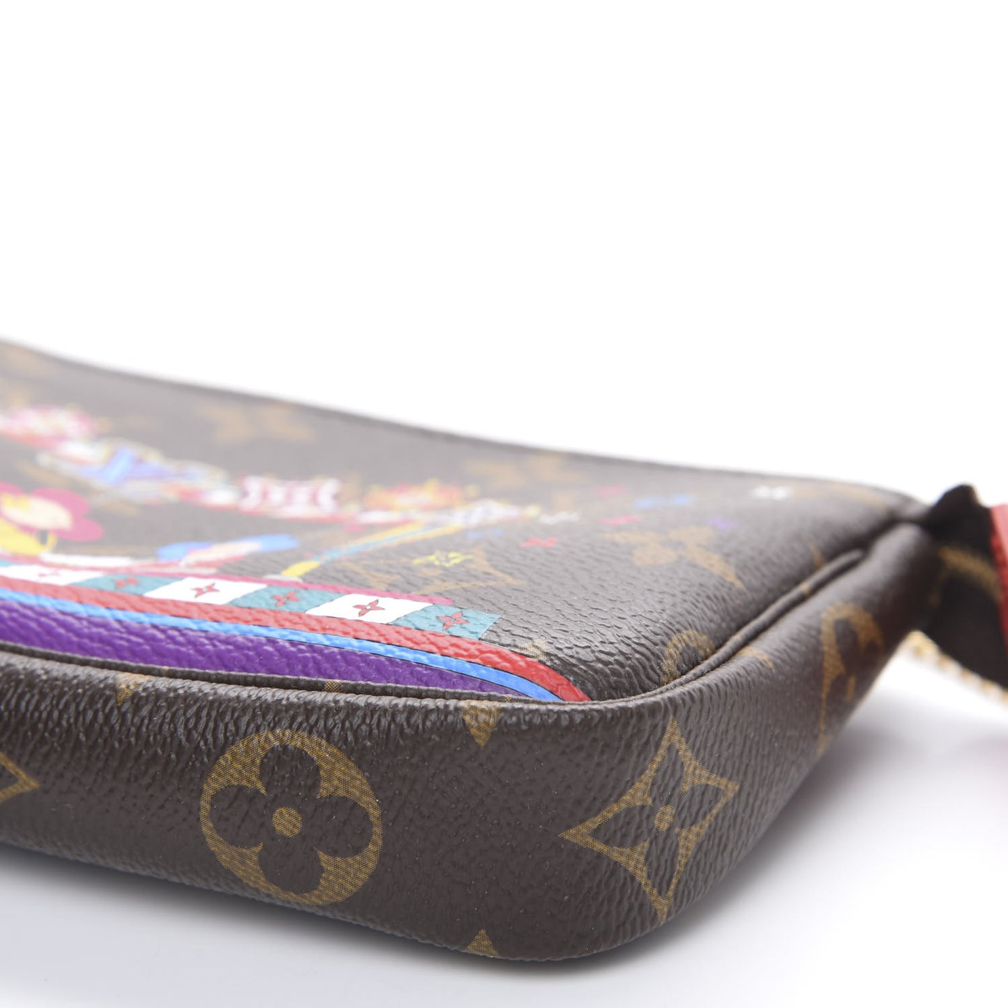 Monogram 2020 Christmas Animation Bumper Cars Mini Pochette Accessories Coquelicot
