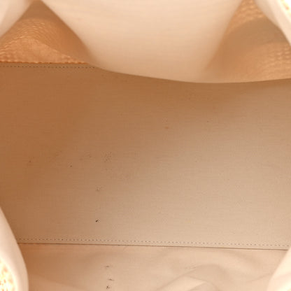 Valentino Garavani Raffia Grained Calfskin Medium Rockstud Vlogo Tote Naturale 6 of 15