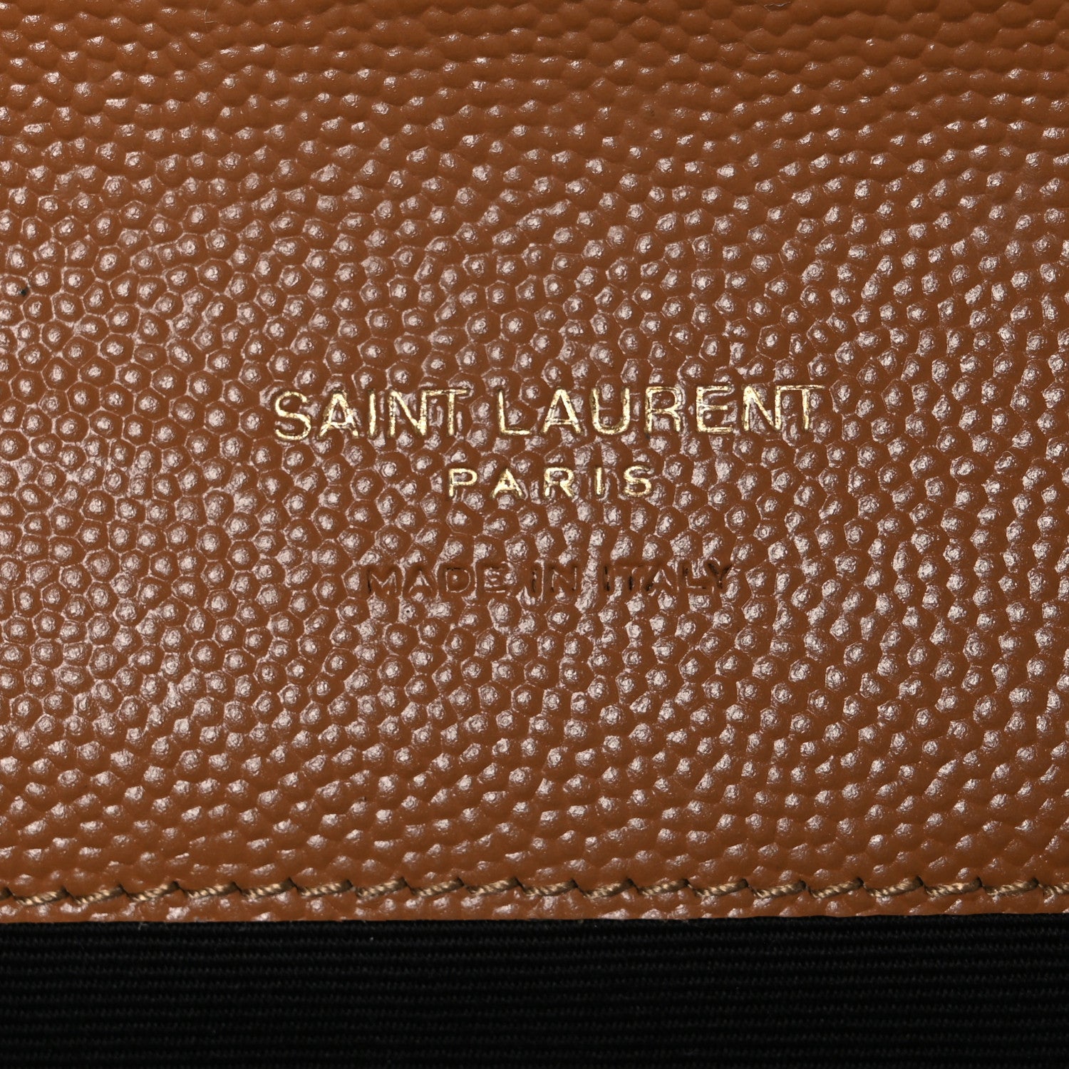 Saint Laurent Grain De Poudre Matelasse Chevron Monogram Cassandre Flap Pouch Natural Dark 6 of 7