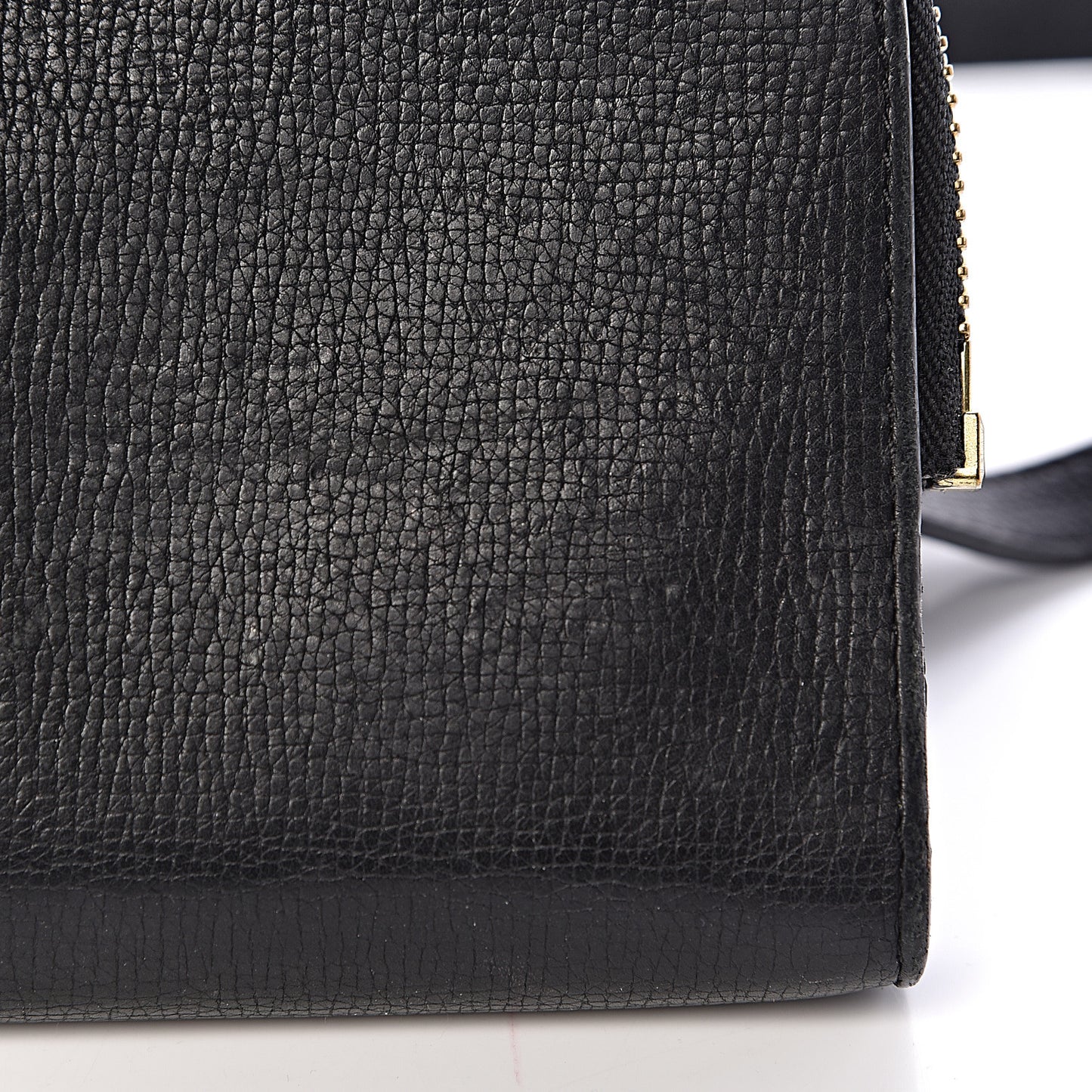 Grain Calfskin Small Crossbody Bag Black