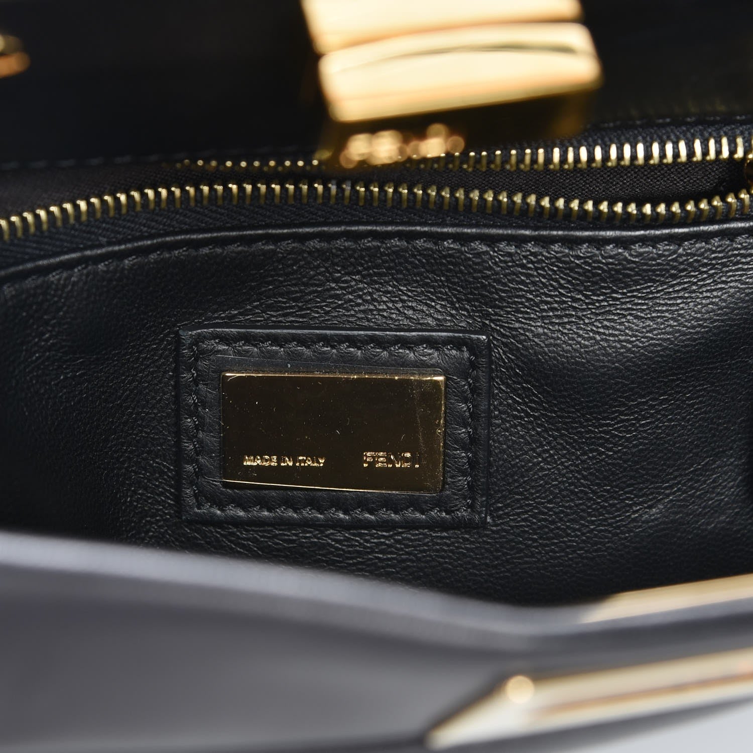 Fendi Nappa Mini Peekaboo Iconic Satchel Black 8 of 9