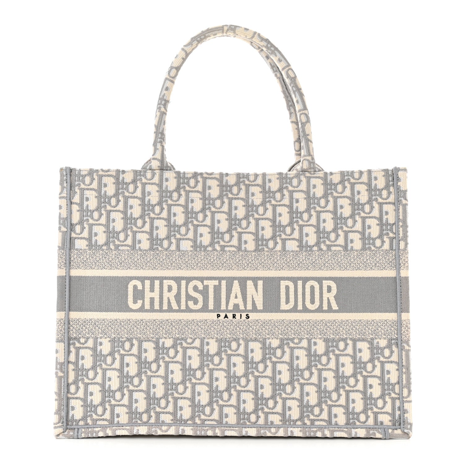 Christian Dior Oblique Medium Book Tote Grey 1 of 14