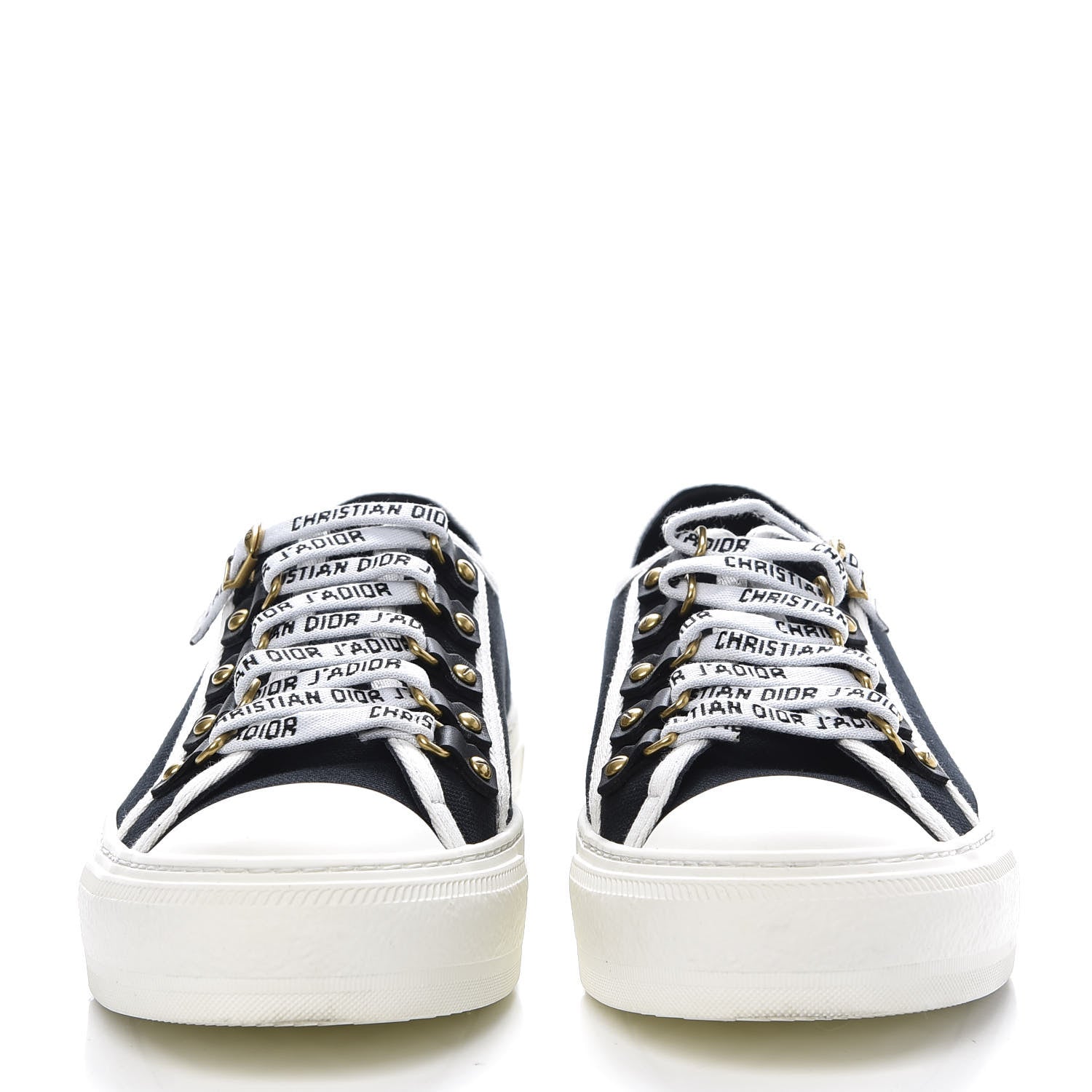 Christian Dior Canvas Walk'N'Dior Low Top Sneakers 37.5 Black 2 of 13