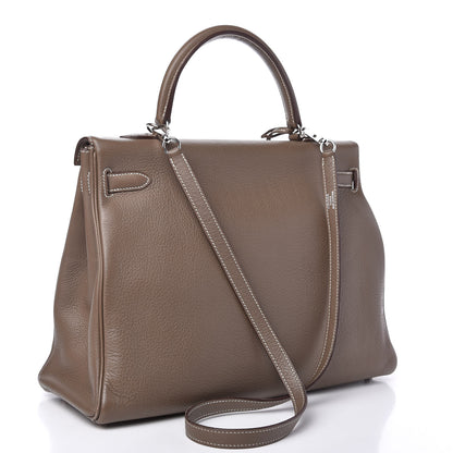Hermes Togo Kelly Retourne 35 Etoupe 3 of 11