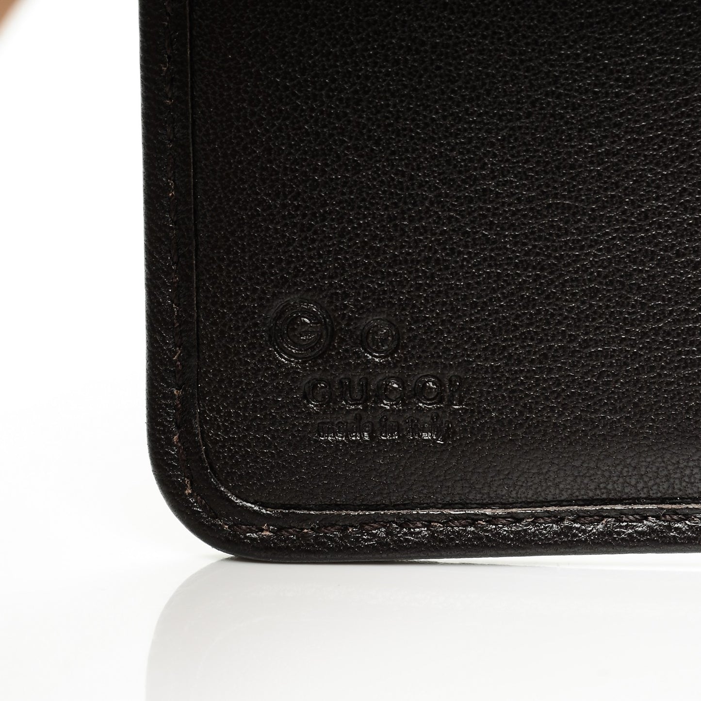 Guccissima Zip Around French Wallet Dark Brown
