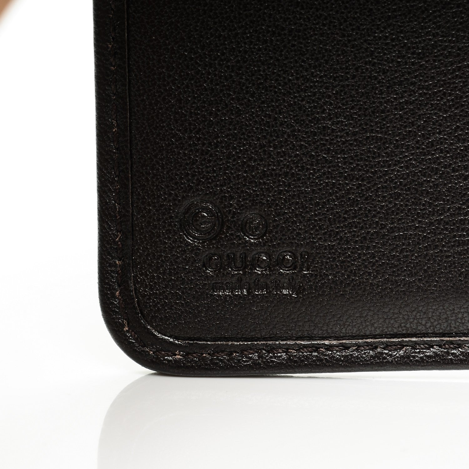 Gucci Guccissima Zip Around French Wallet Dark Brown 6 of 6