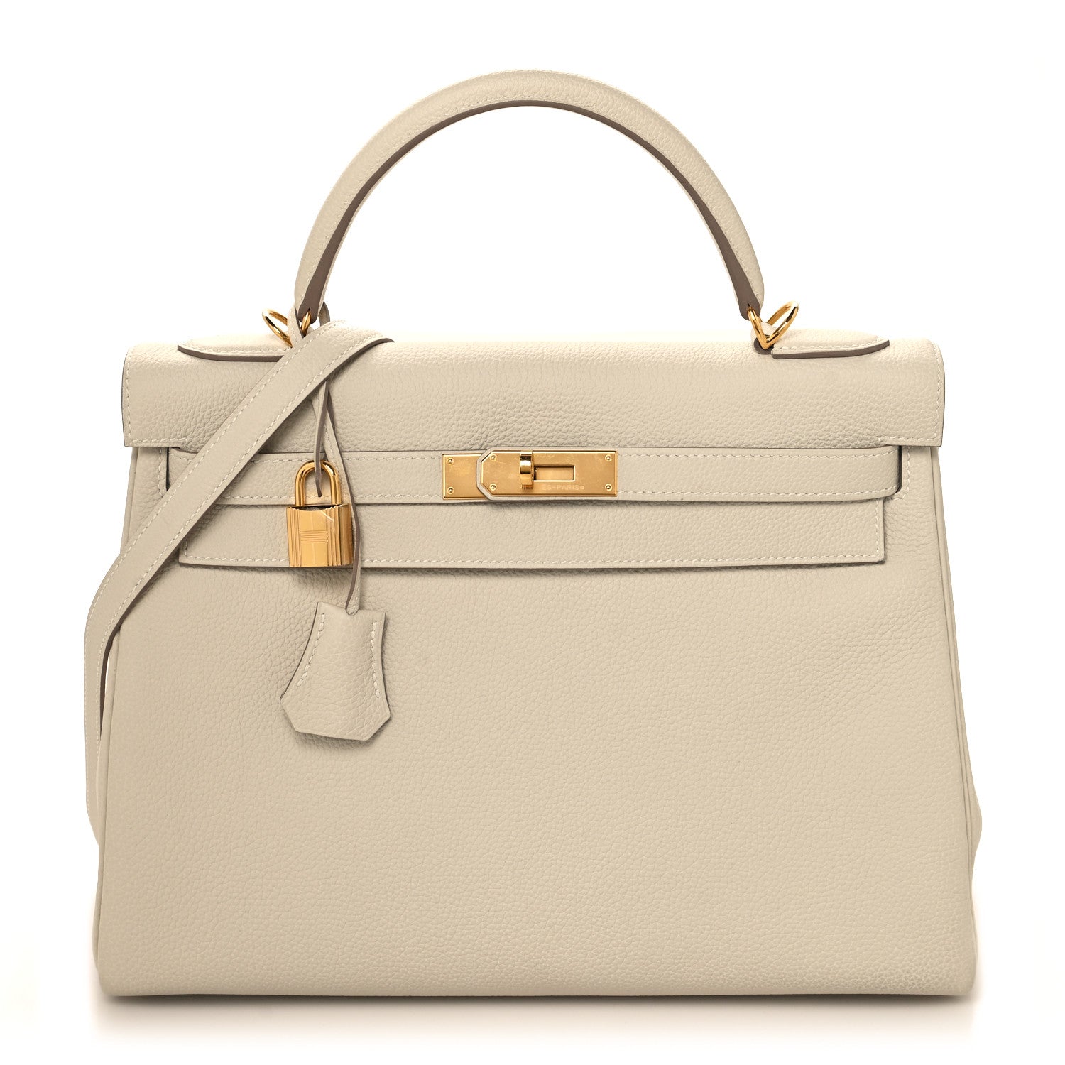 Hermes Togo Kelly Retourne 32 Craie 1 of 10