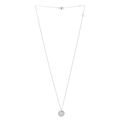 David Yurman 18K White Gold Diamond Cable Collectibles Pave Charm Pendant Necklace 3 of 5