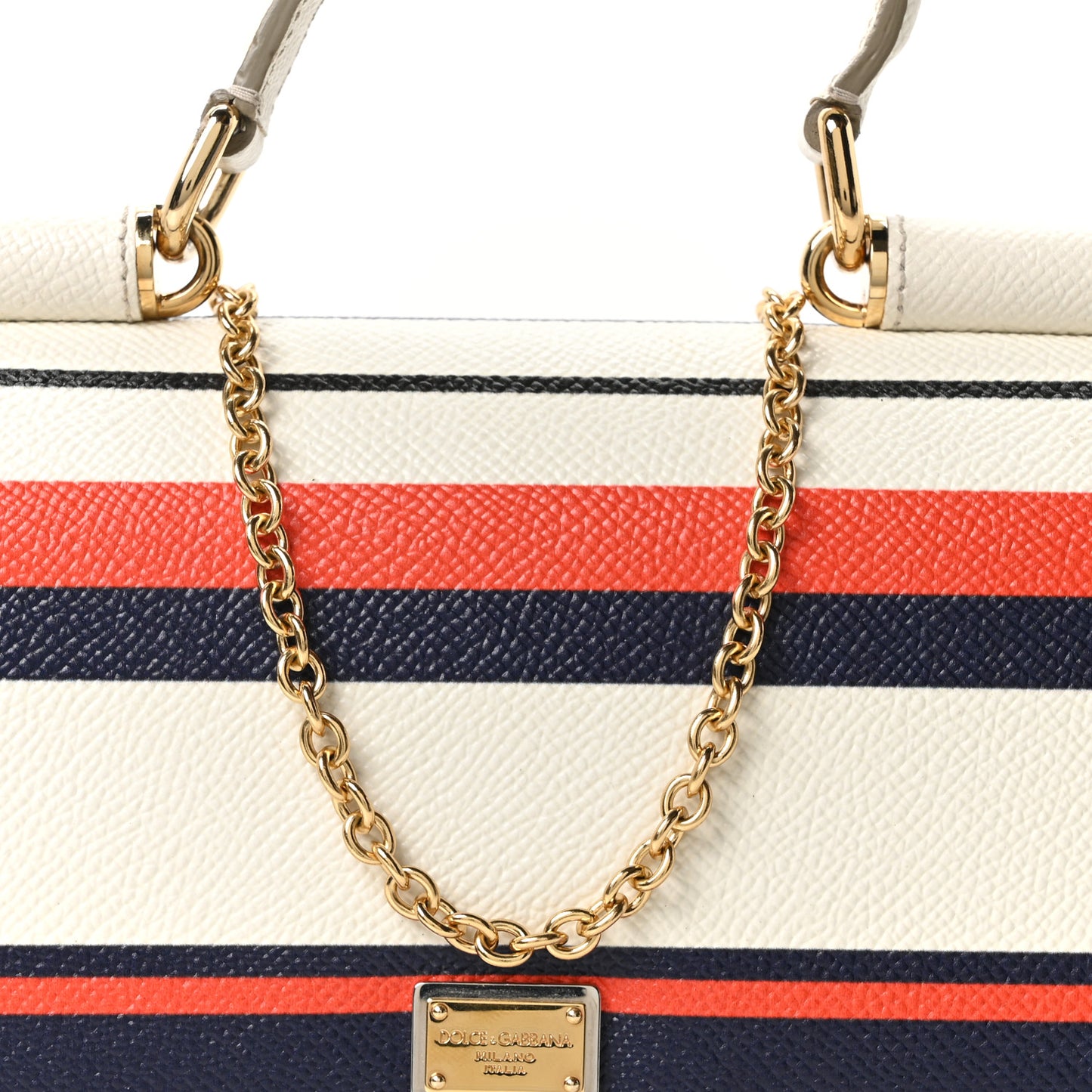 Dauphine Striped Mini Miss Sicily Chain Wallet