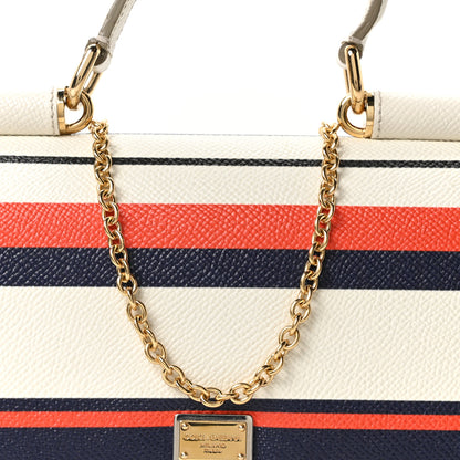 Dolce & Gabbana Dauphine Striped Mini Miss Sicily Chain Wallet 7 of 9