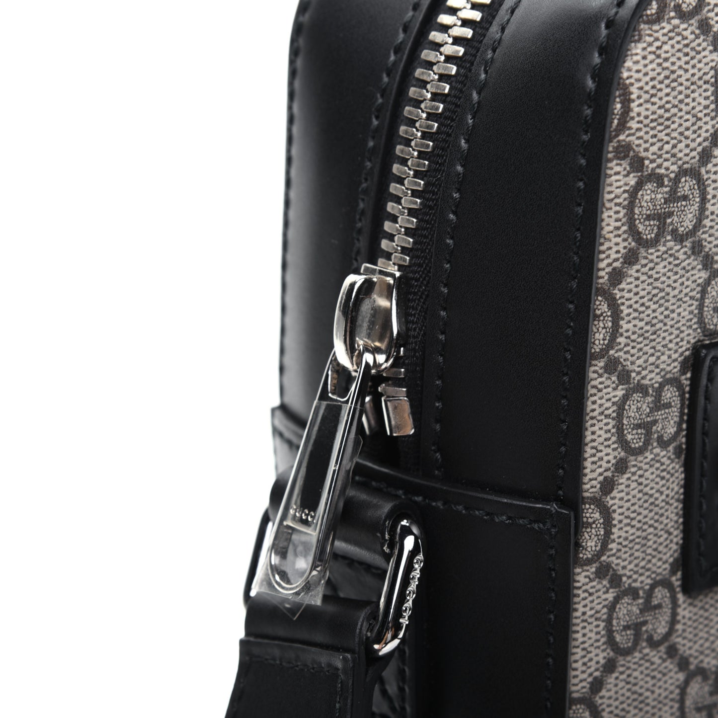 GG Supreme Monogram Flat Messenger Bag Black