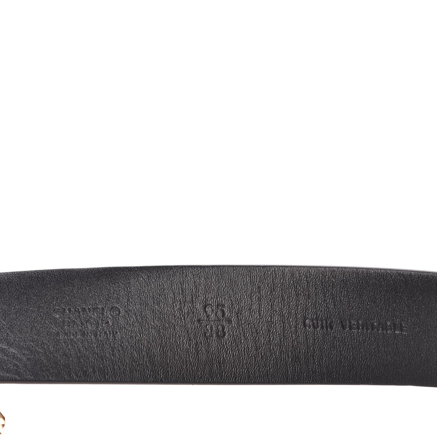 Calfskin Crystal CC Chain Belt 95 38 Black