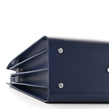 Saint Laurent Grained Calfskin Small Sac De Jour Navy 8 of 9
