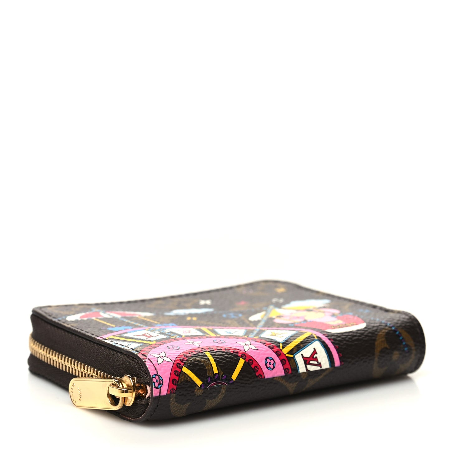 Monogram 2020 Christmas Animation Big Wheel Zippy Coin Purse Rose Ballerine