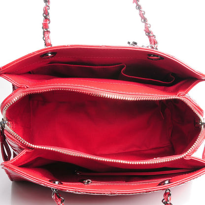Chanel Patent Quilted CC Angle Tote Red 1 of 10
