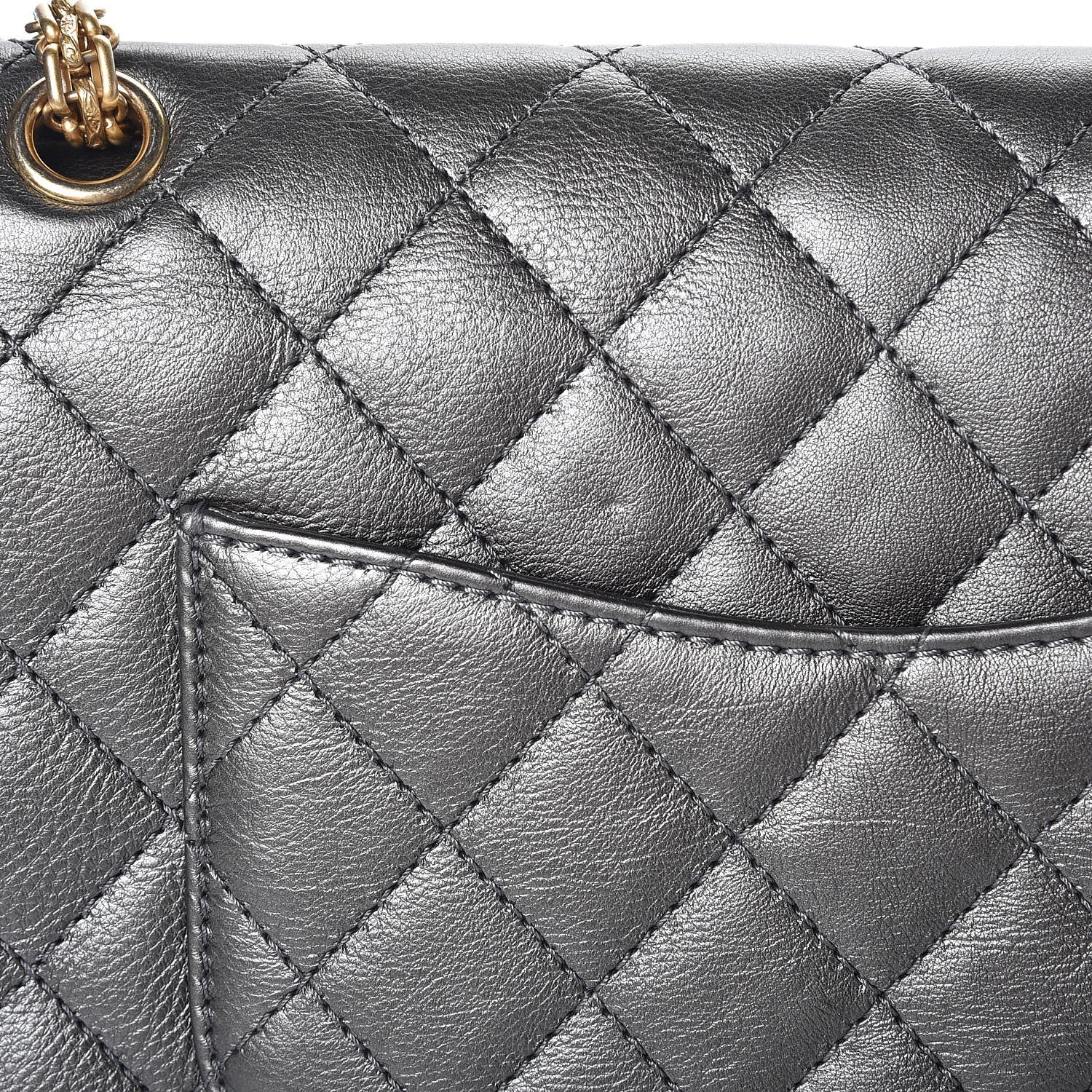 Chanel Metallic Calfskin Quilted 2.55 Reissue 226 Flap Charcoal 10 of 16