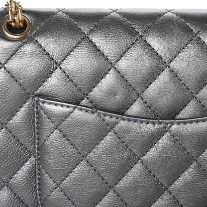Chanel Metallic Calfskin Quilted 2.55 Reissue 226 Flap Charcoal 10 of 16